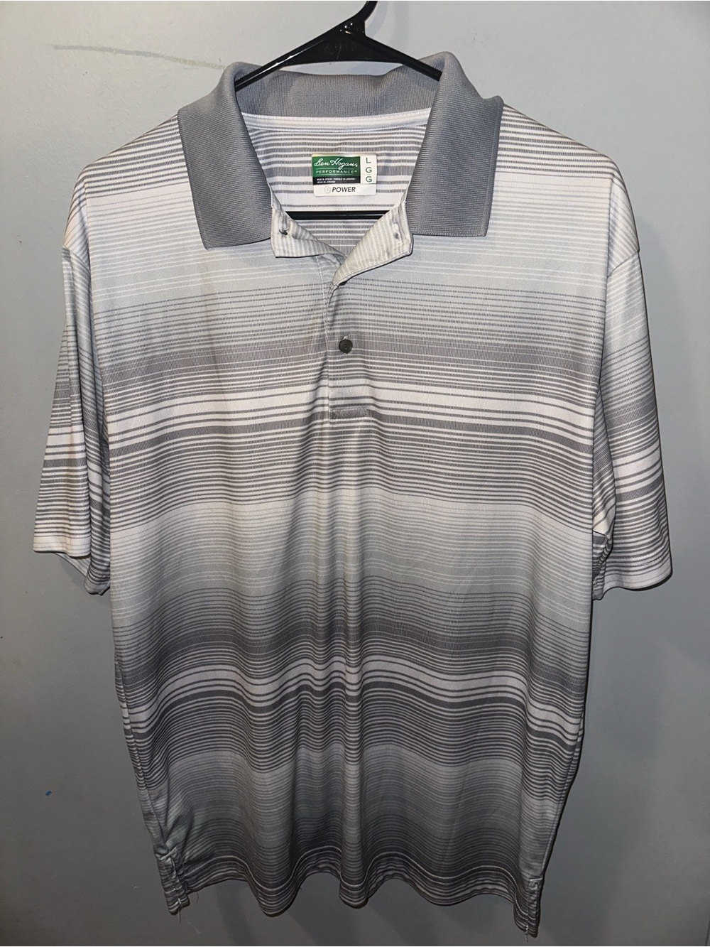 Golf Performance Polo Shirt - Gray Stripe